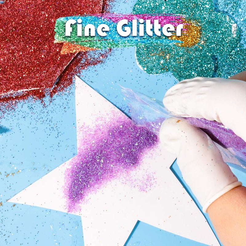 YGDZ Fine Glitter, YGDZ 300g 60 Colors Extra Fine Craft Resin Glitter Packs, for Tumblers Festival Decoration, Eyeshadow Makeup Nail Art Body Face Glitter, 5g Each Bag - Image 5